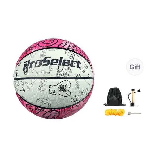 ProSelect PU Basketball Pink White Size 7 Training Match Unisex