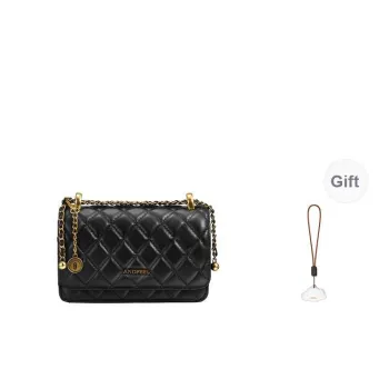 ANDFEEL Sheepskin One Shoulder Handle Chain Small Square Bag Regular Women's Black