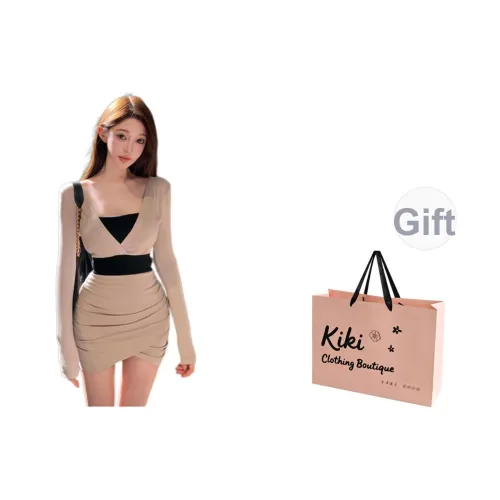 Kiki Clothing Boutique Длинное платье с длинными рукавами женское