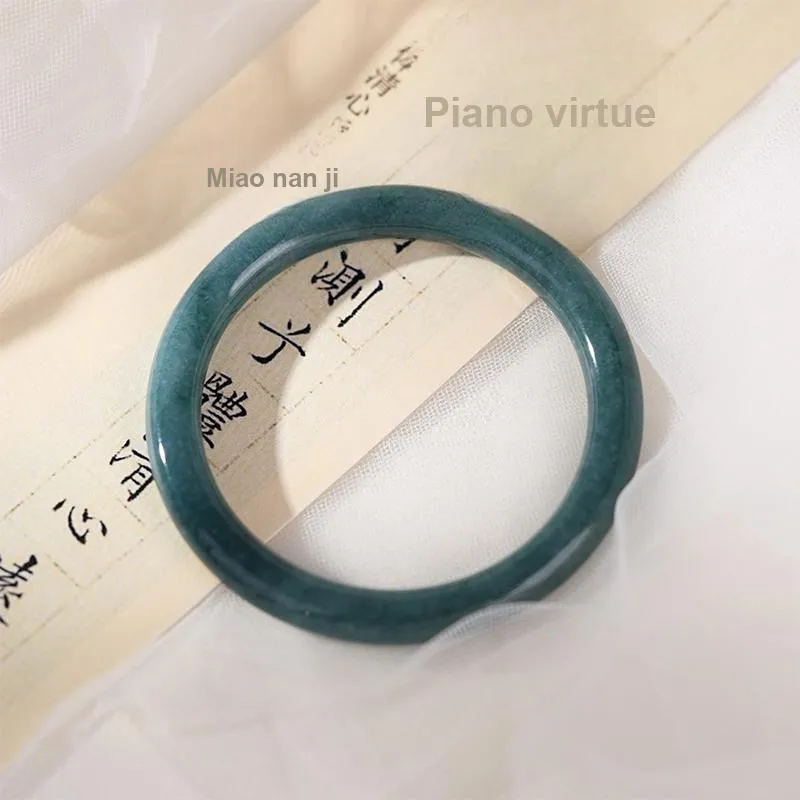 Clear Snow Glutinous Jade Bangles Unisex-5