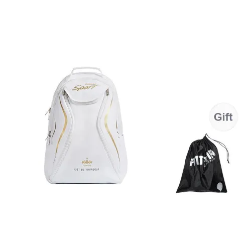 Kawasaki Jacquard Backpack Regular Unisex White Gold