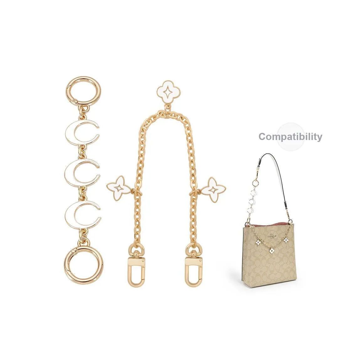 Lan Bao Fan Сплав Металл Сумка Аксессуар Унисекс Золотой Тон