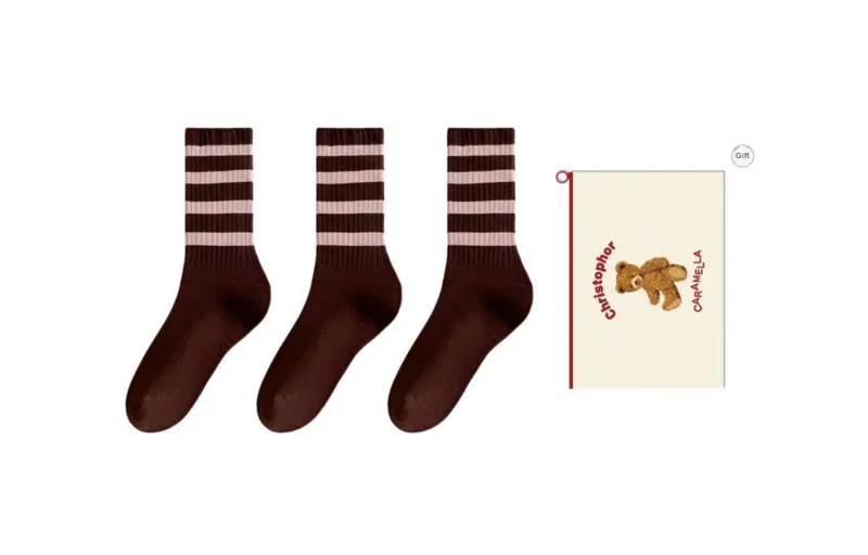 Caramella Mid Calf Socks Women's Box 3 Pack-4