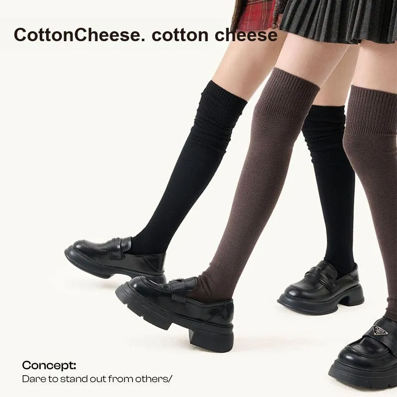 COTTON CHEESE Thigh high Socks Women's 1 Pack-7
