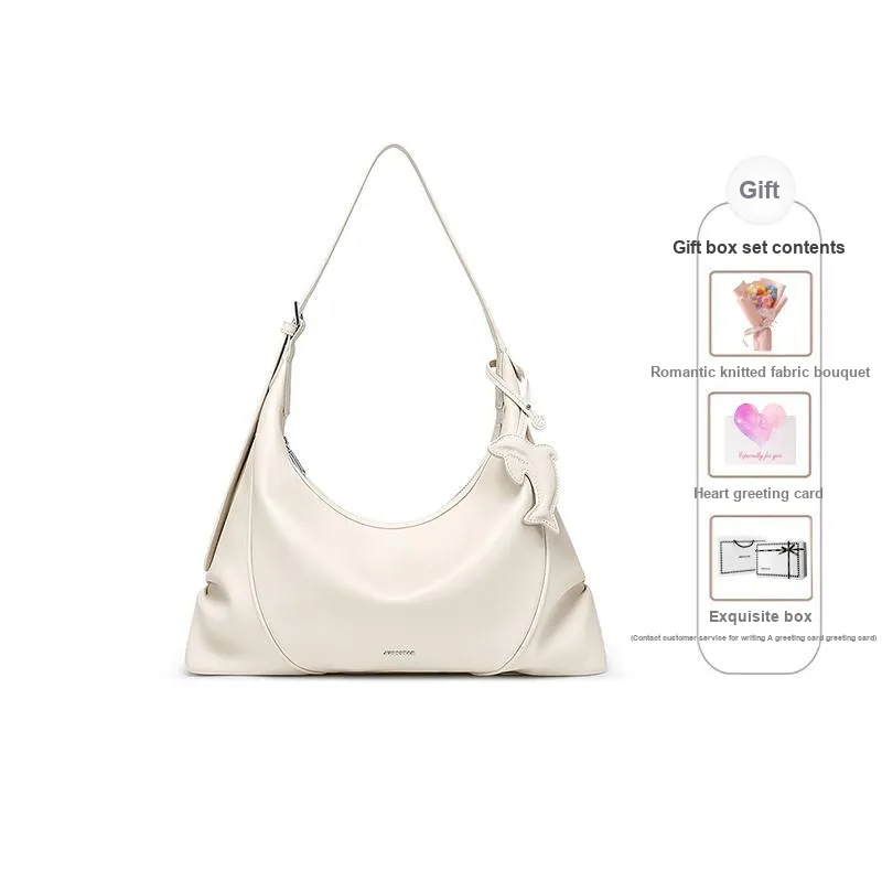 JUST STAR Artificial Leather Shoulder Bag, Crossbody Bag, Handbag Medium Size Women's Black White Brown-18