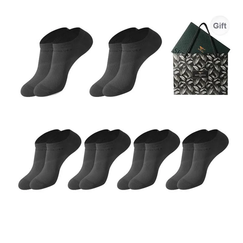 SEPTWOLVES Ankle Socks Summer Model Men's 6 Pairs Gift Box Sets+Shopping Bag-30