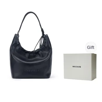 HXXXXS Cow Leather Shoulder Bag, Handbag Regular Women's Black