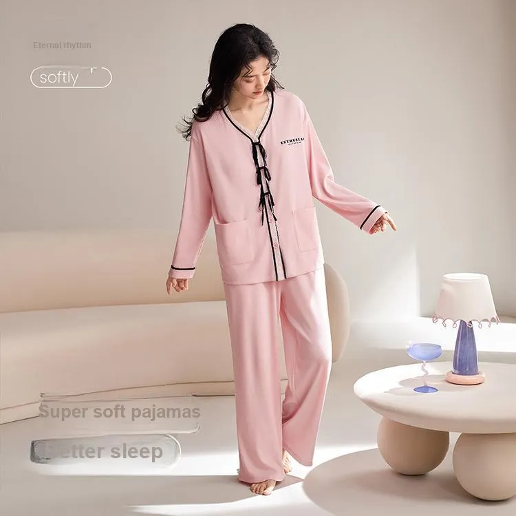 JINGYUN Pajama Set Women's Cherry Blossom Pink-1