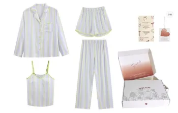 WANANNI Pajama Set Women's Neon Green