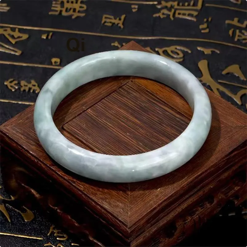 Yi Zhi Jing Bean Type Jadeite Bangles Women's-3