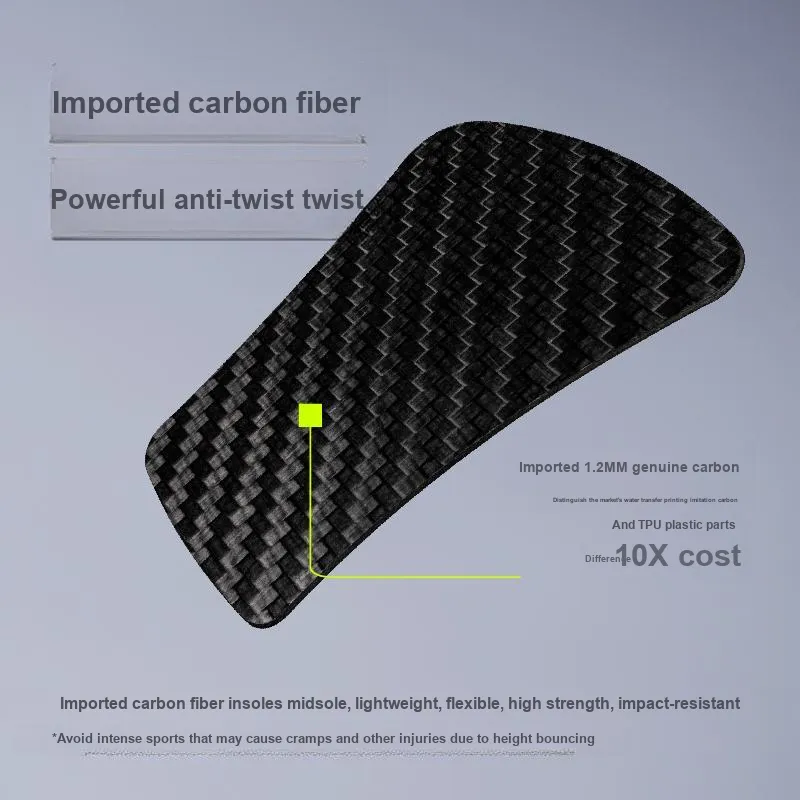 Hidefxx PORON Cushioning High Rebound Carbon Fiber Insoles Men's-14