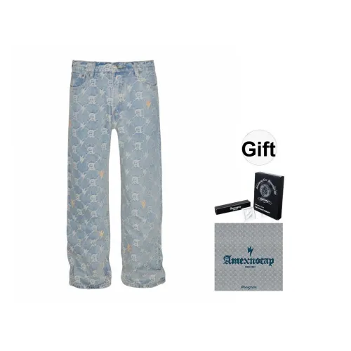 Amexnocap Синий Индивидуальная Коробка Унисекс Джинсы