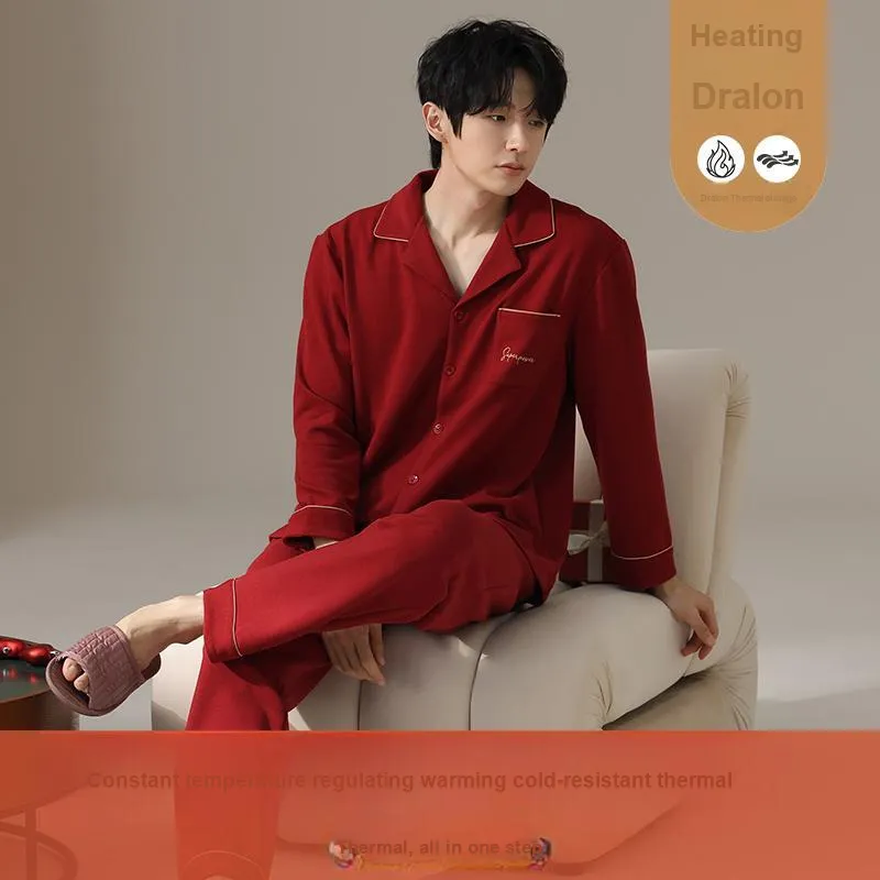GOSO Pajama Set Men's Brick Red-6