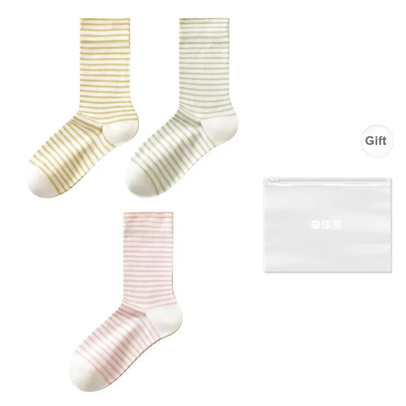 Temooues Knee-High Socks Women's Shopping Bag Combo Set-9