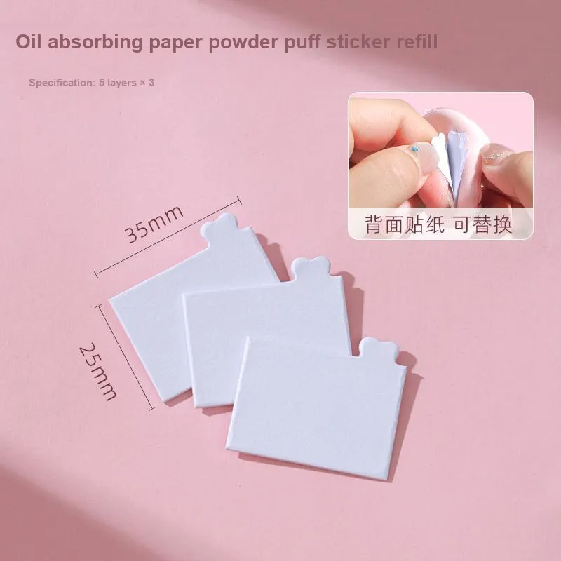 GUOXIAONIU Oil Absorption Paper Powder Puff Refill Apply Sticker Portable 5 Layers * 3-2