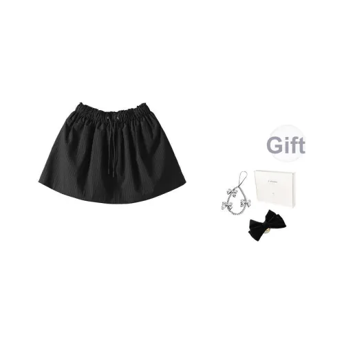 Fstudio Лето Корейский стиль HIGH RISE A Линия Юбка Свободный крой Утягивающий Повседневные короткие юбки Женские