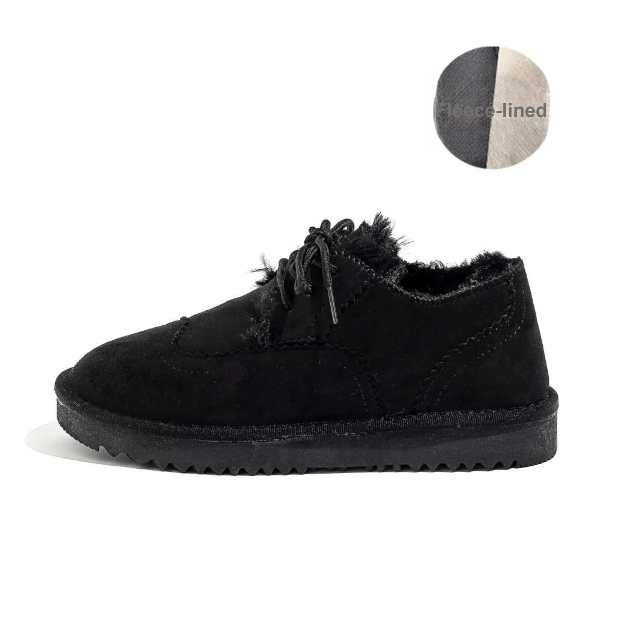 HUANQIU Warm And Wear-Resistant Short Mid-Calf Snow Boots Women's Black