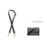 Leather Strap 106-125 (Original Blue and White Stripe)[for Cross Body Use]