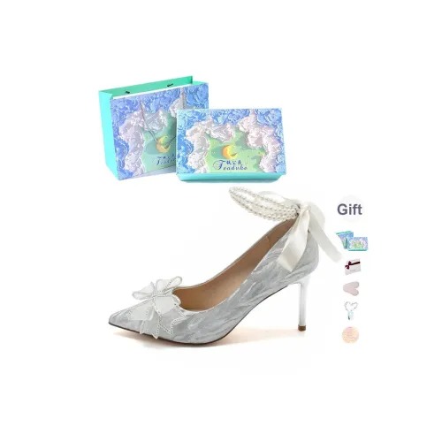 Feo Dvke Узкий каблук Высокие каблуки 8 см 6 см Женские Серебряные Подарочный набор в коробке