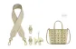 [Underarm One Shoulder]Ecru Wide Strap+Abrasion-Resistant Buckle (Includes Charm)
