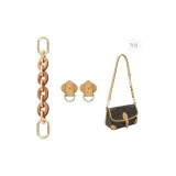 (LV Baguette Bag) Brown Resin Extender Chain+Oval Abrasion-Resistant Buckle