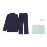 [Gift Box Set]Pocket Men's (Long-Sleeved Pants) Dark Blue Clothing Sets