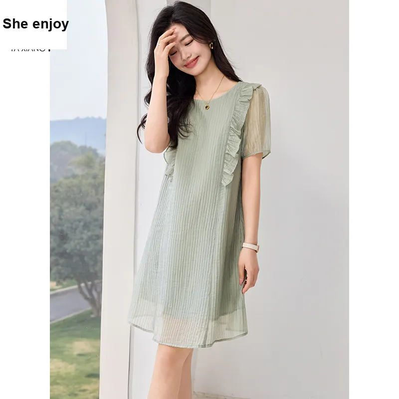 She Enjoys Short Sleeved Dress Women's-3