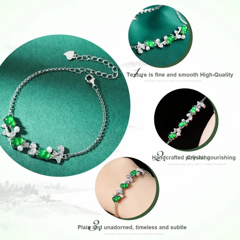 Oriental Jade Ice Glutinous Bracelets Women's-3