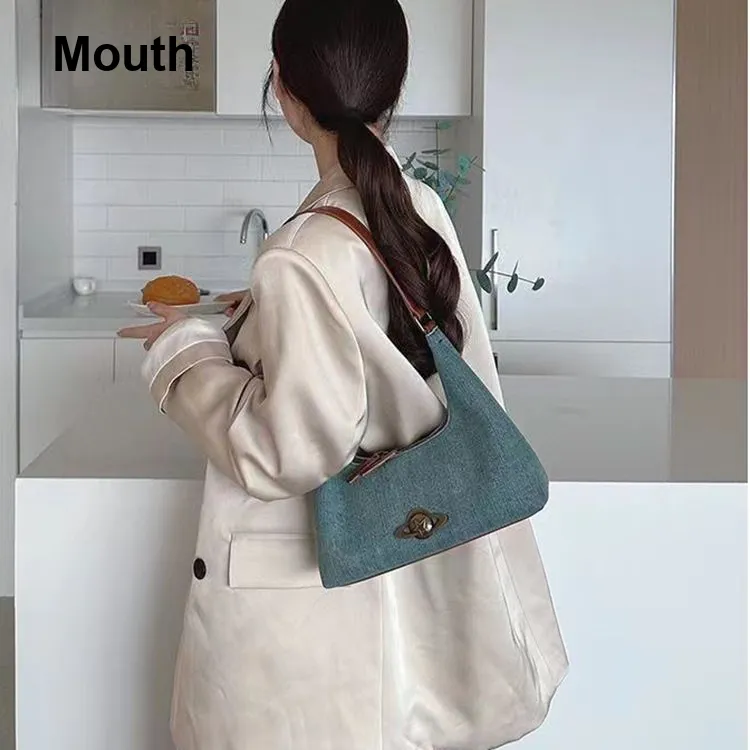 Carksky Denim Shoulder Bag Regular Women's Denim Blue-1