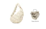 Ivory+Puppy Keychain