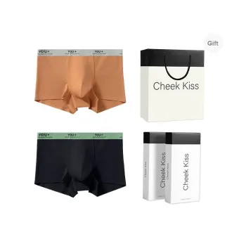 Cheekkiss Underpants Men's Seamless Breathable Boxer Shorts Gift Box Set