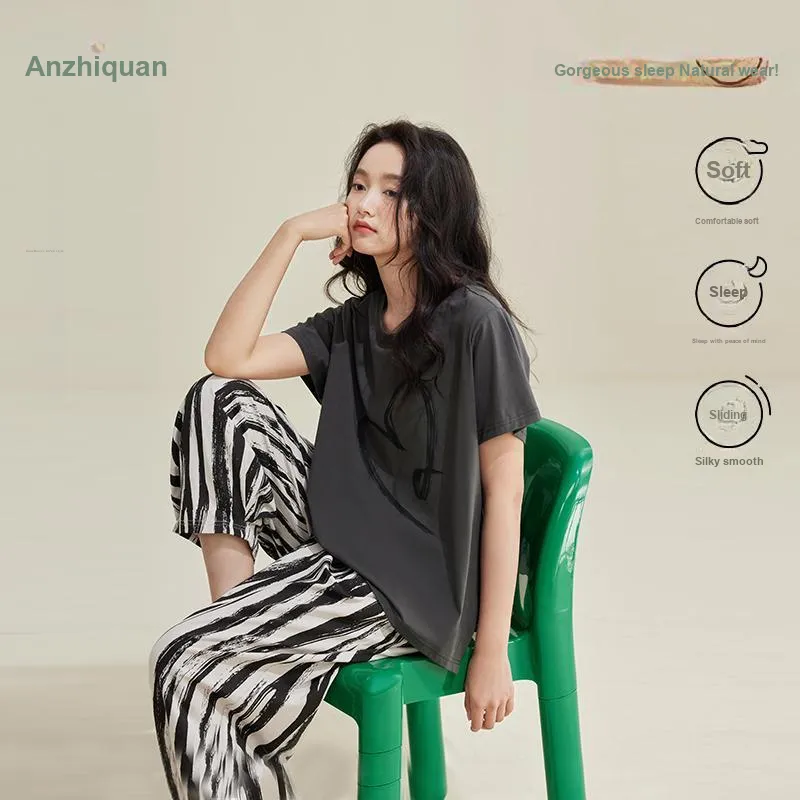 Aannsfam Pajama Set Women's Whale Gray-1