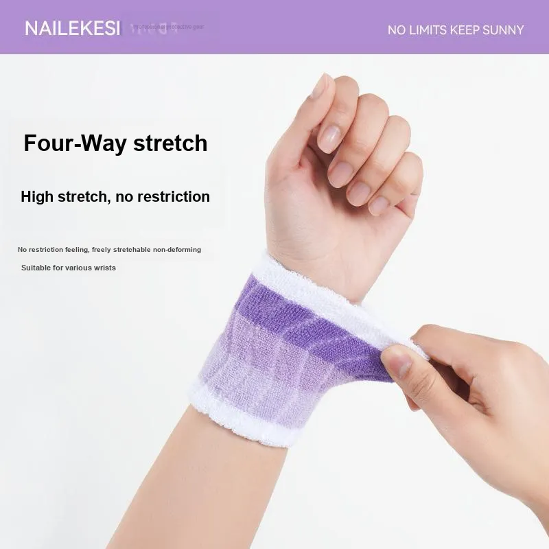 NAILEKESI Running Tennis Badminton Basketball Wristbands Protective 2 Pack Gradient Collection Unisex-19