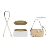Coach Nolita 19 (White DuPont Paper Liner+Ecru 1.1cm Width Plain Weave Gold-Tone Lock 90-120cm)
