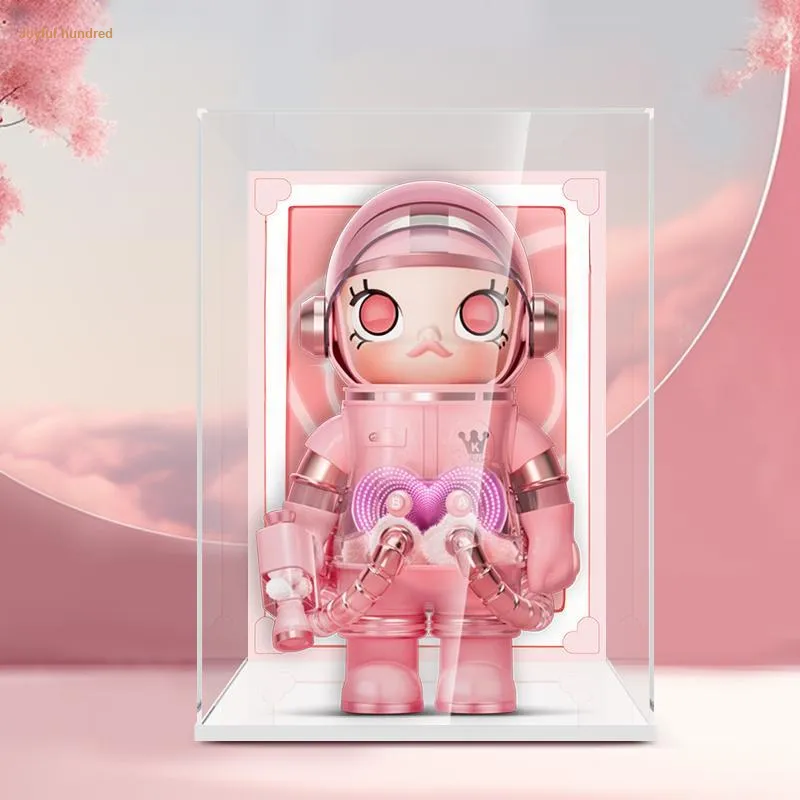 LIGHT YOUR BRICKS Joy 100 Compatibility Pop Mart SPACEMOLLY Delightful 400% 1000% Display Case Model Accessories-9