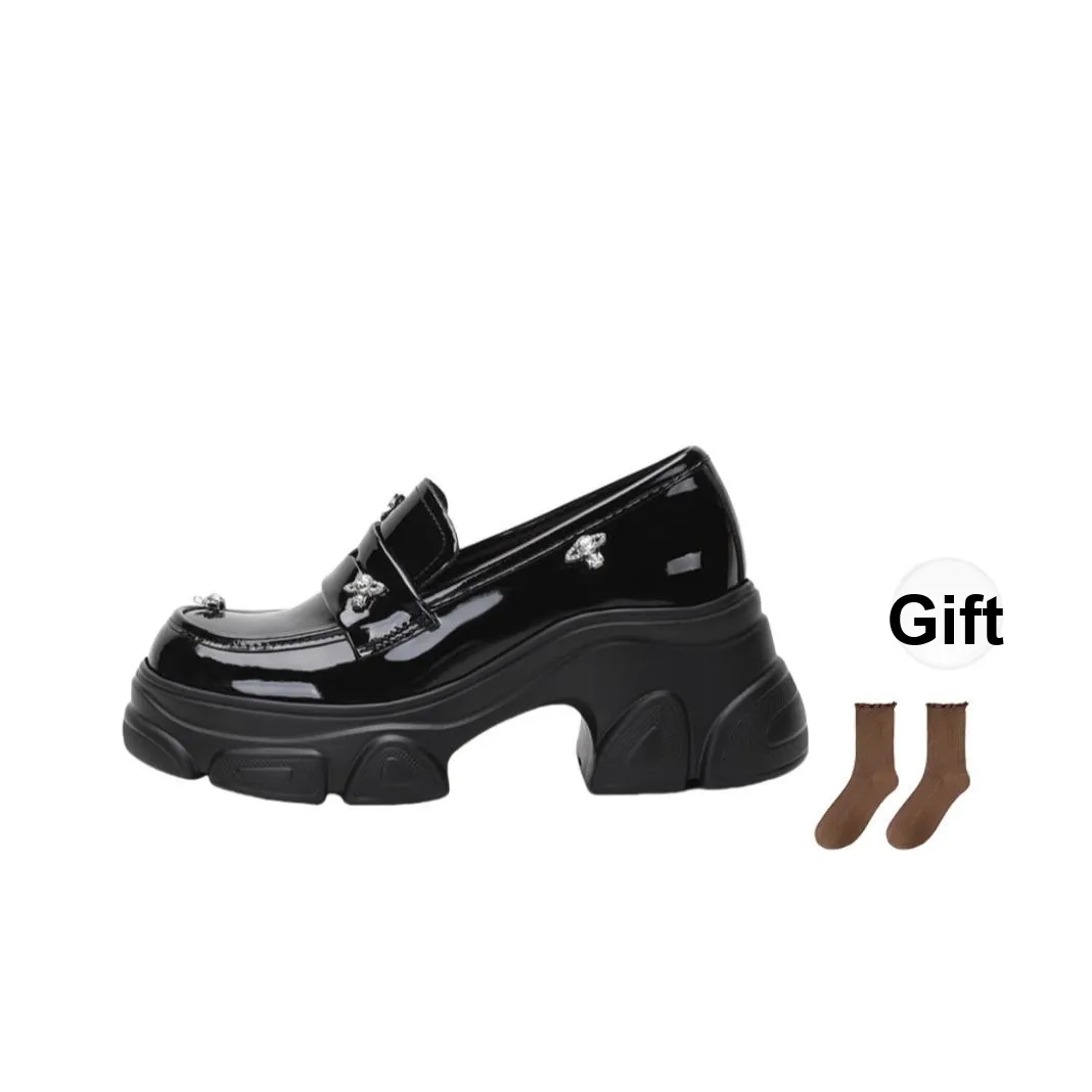 Fawn Miri Лоферы Средний каблук Женские Черные