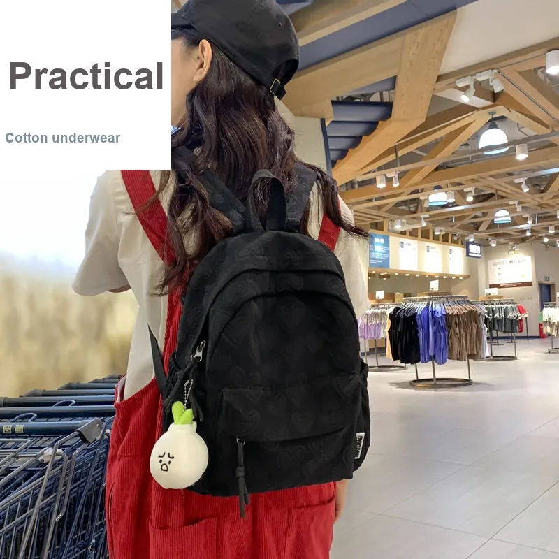 Single Warehouse Polyester Backpack Regular Women's White/Black/Pink/Khaki-15