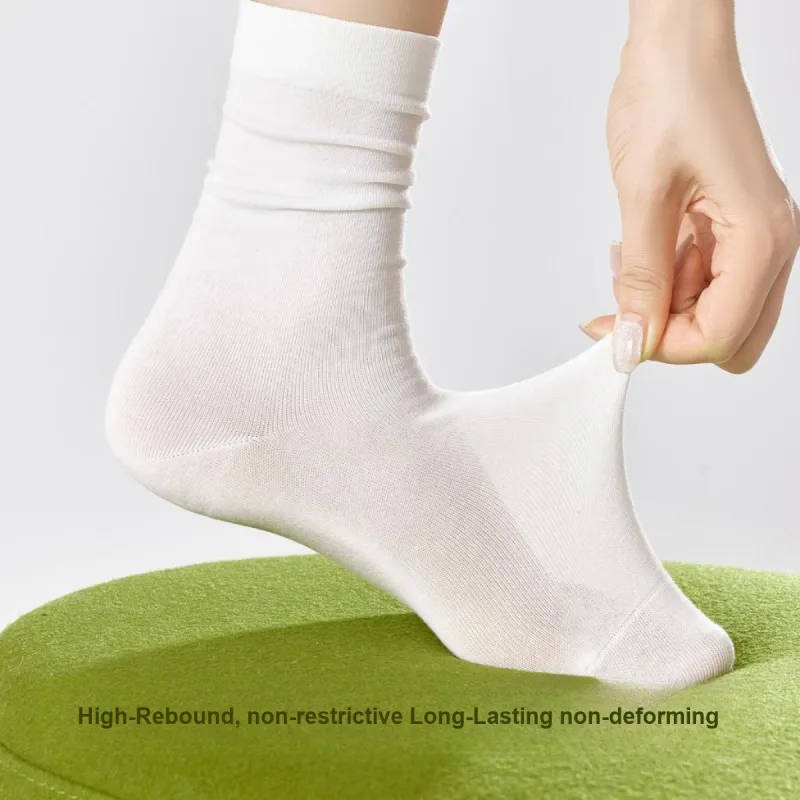 Temooues Mid Calf Socks Women's Combo Set-4