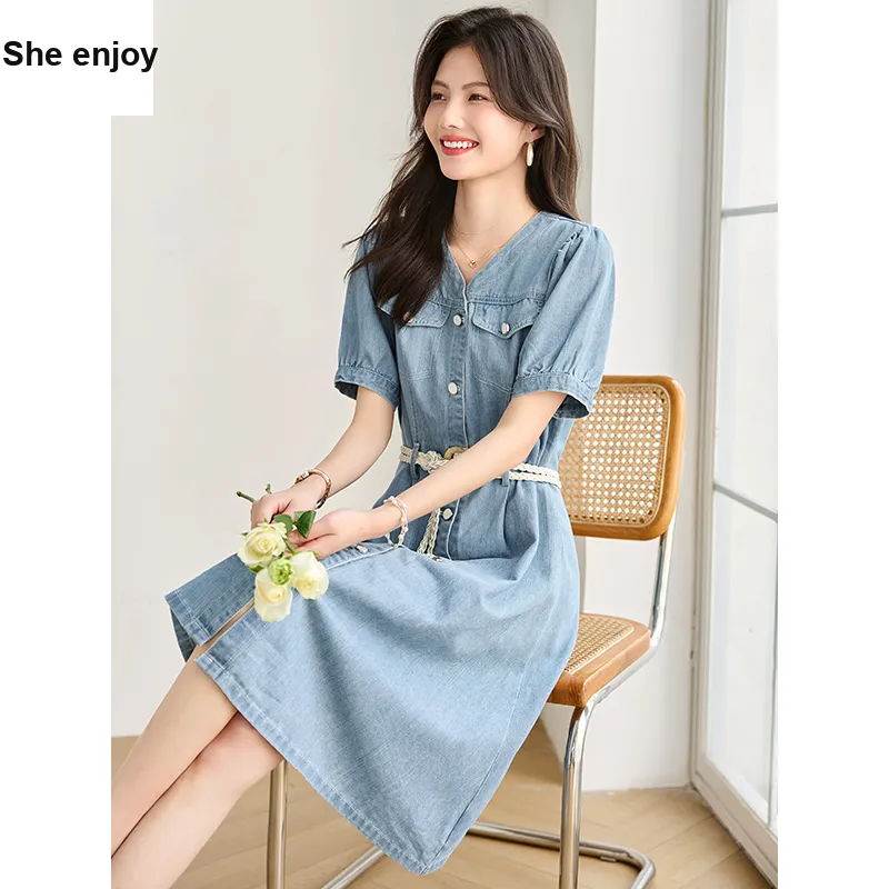She Enjoys Short Sleeved Dress Women's-3