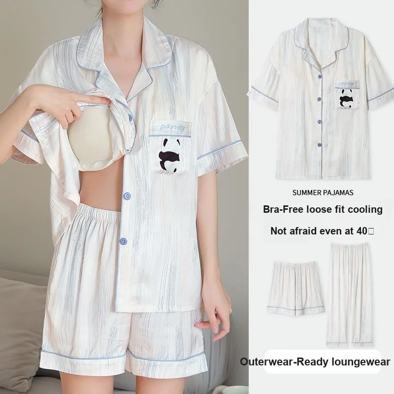 Qiao Ni Tong Pajama Set Women's Black Fist-6