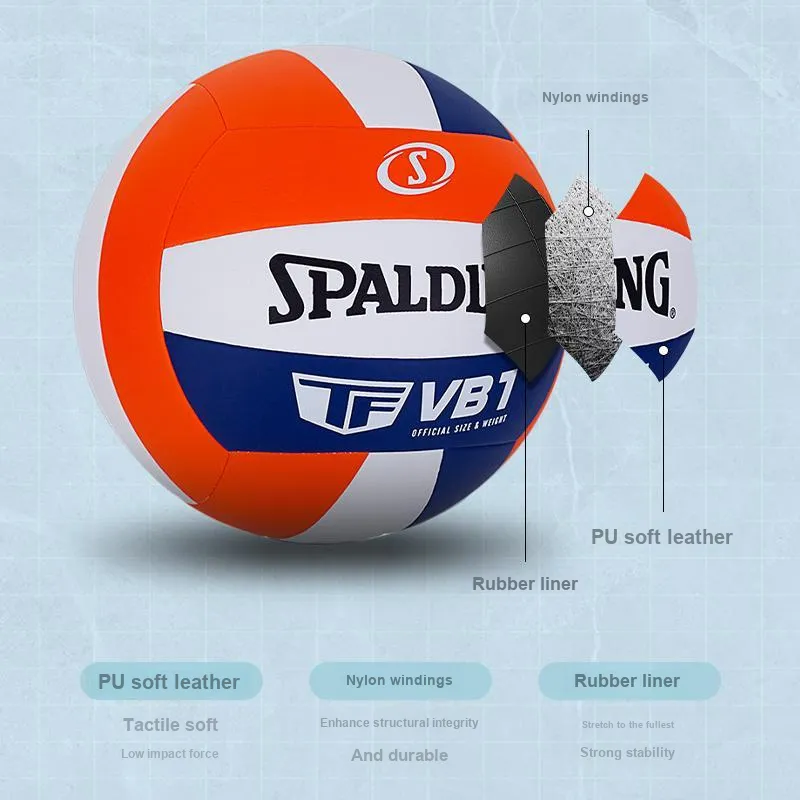 SPALDING TF Collection PU Size 5 Volleyball Unisex Red Blue White-4