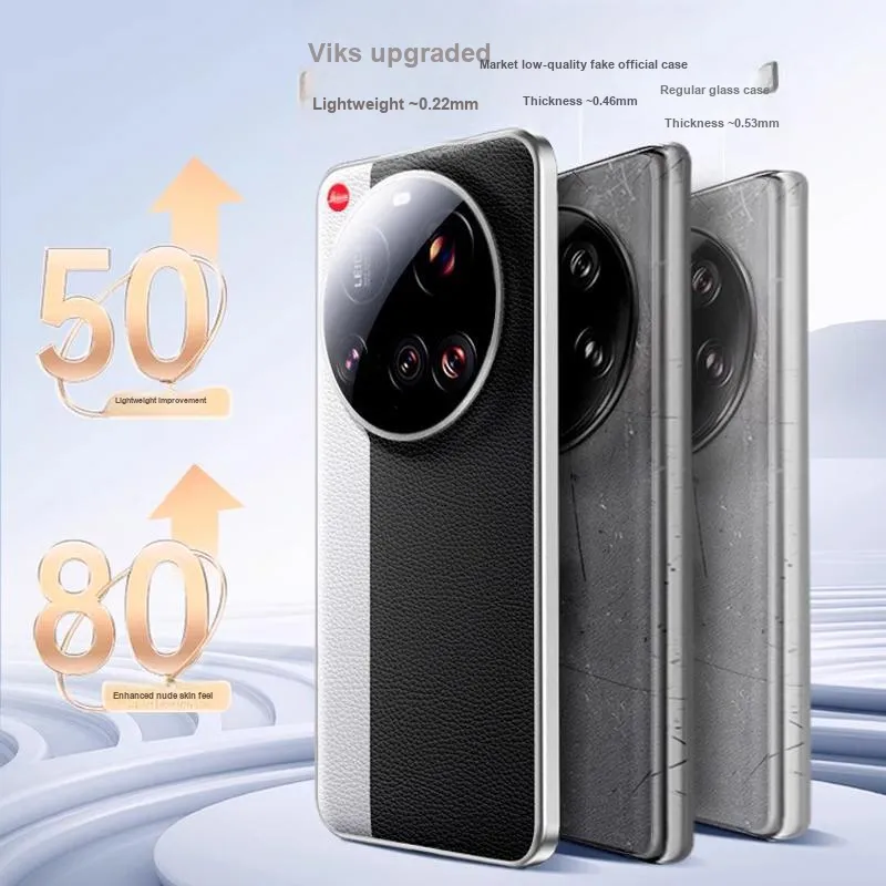 Andmo Lenses Are All inclusive Extra Thin Vegan Leather Impact Resistant Phone Case Compatibility With Xiaomi 15 Ultra-13
