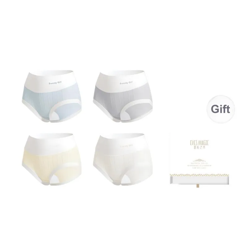 XIA.WA.ZHI.XIU Underpants Women's 4 Pack Gift Box Set-8