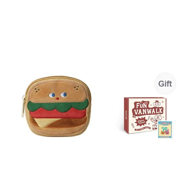 VANWALK Polyester Coin Purse Regular Women's Milk Box/Hamburger/Puffy-3