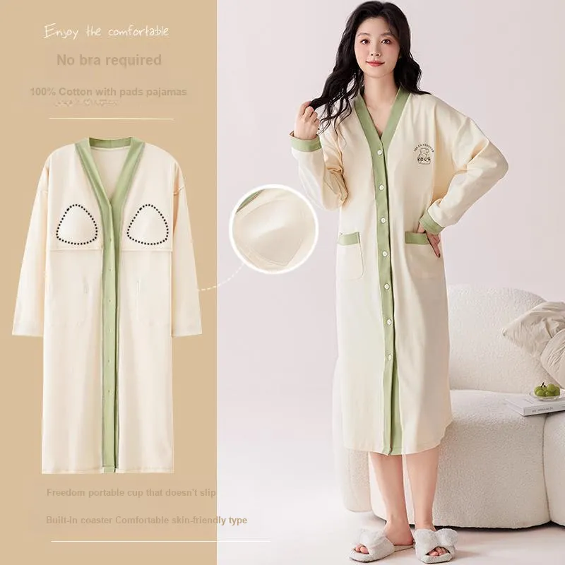 Pretty Lady Nightgown Women's Apricot Green-2