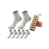 Men's Crew Socks 7-Pack Gift Box Set (7-Pack Gray)