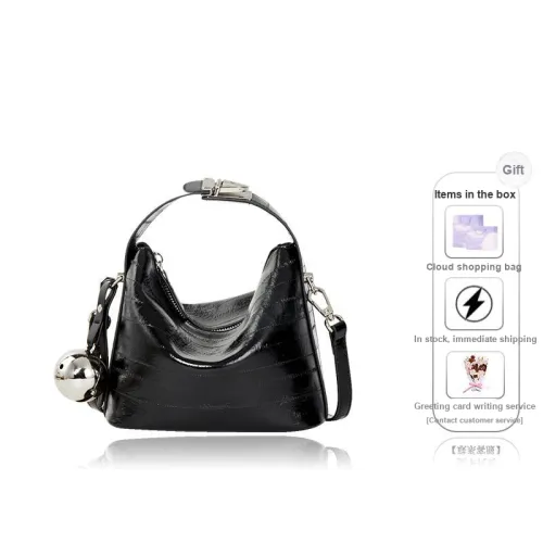 CALVIN KLEIN Blended Material Crossbody Handbag Womens Space Black