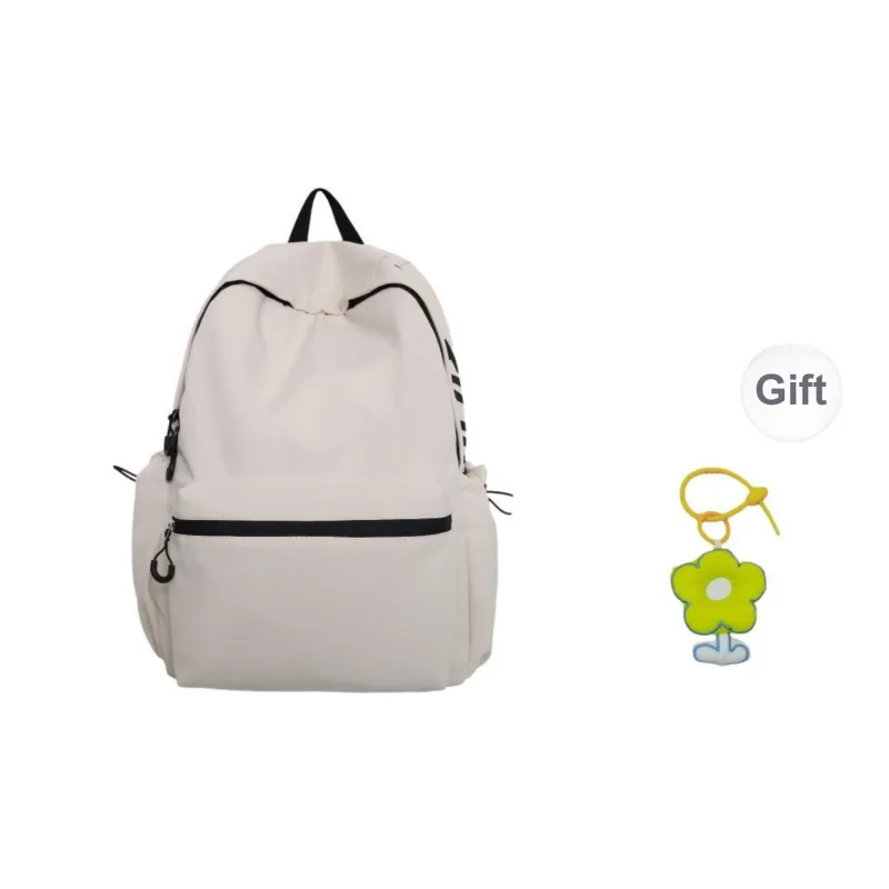 URBAN FOREST Nylon Backpack Unisex White/Black/Blue/Pink-0