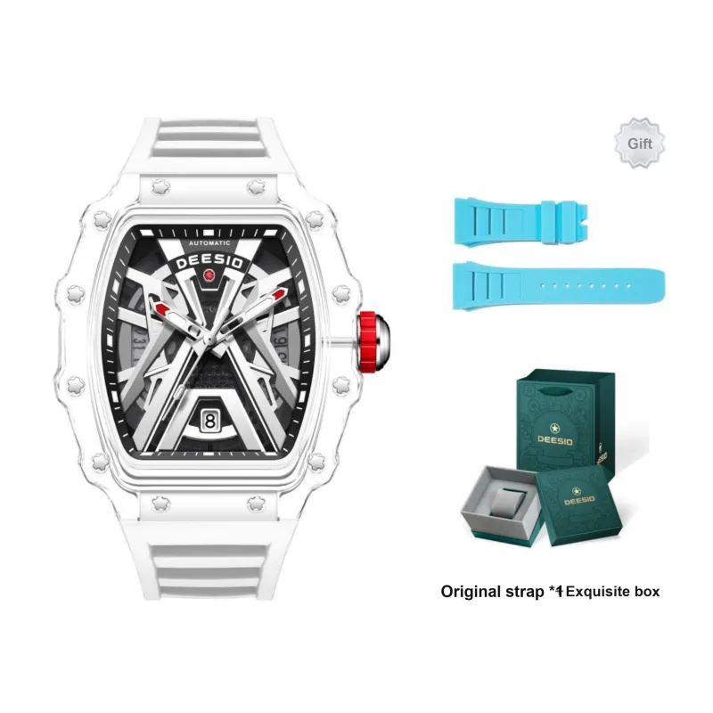 DEESIO Guardians Of The Galaxy Collection Automatic Mechanical Movement Rubber Strap Watch Men's Watches Black Dial-3