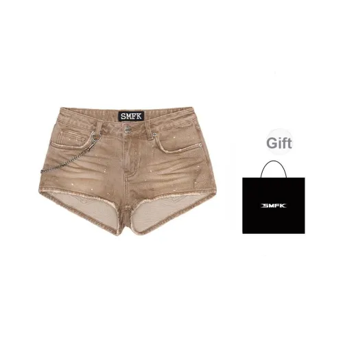 SMFK Дикий Cowboy Коричневый В комплекте сумка для покупок Женские джинсовые шорты